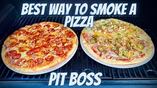 Pit boss pro series  smoke pizza on pellet grill [upl. by Anwat]