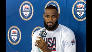 LeBron James Talks Team USA Basketball Ahead of 2024 Paris Olympics [upl. by Capello]