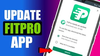 How To UPDATE FitPro App FAST [upl. by Taimi119]