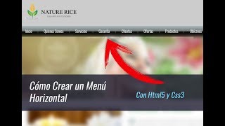 Cómo crear un menú horizontal con html y css [upl. by Arihday703]