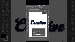 Creating a Text Outline in Adobe Illustrator graphicdesign illustrator [upl. by Suki]