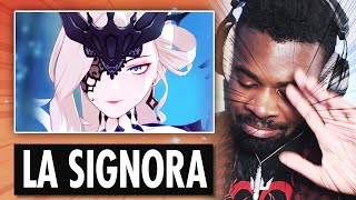 Music Producer Reacts La Signora Battle Theme Genshin Impact OST [upl. by Kathe]