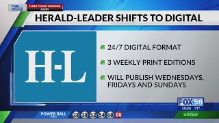 Lexington HeraldLeader announces changes to publication model [upl. by Notluf]