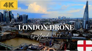 Epic London skyscrapers by Drone 4K  England UK 2022 [upl. by Egerton]