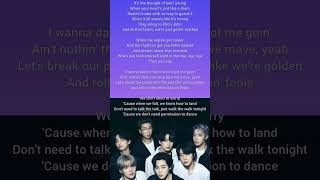 Permission to dance BTS bts kpop btsarmy lyricsvideopermissiontodance [upl. by Annairba]