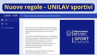 Lavoratori sportivi  unilav dal 27 ottobre 2023 [upl. by Joselow]