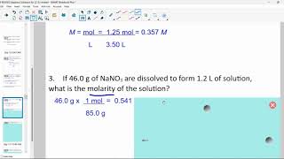 AP Chem Notes Ch 45 Molarity [upl. by Tamarra]