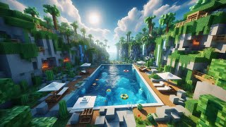 Minecraft POOL Building Ideas  100 Different Designs [upl. by Esiole]