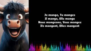 ♫ Japprends le français ♫ Conjugaison I Manger I Présent de lindicatif [upl. by Parsons]