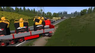 Euro Truck Simulator 2 22102024 Lococarde Reverse lane violation collision eurotrucksimulator2 [upl. by Ilah]