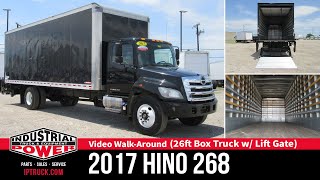 HINO Box Truck  2017 Hino 268 26ft Box with Lift Gate  41794 [upl. by Sylirama]