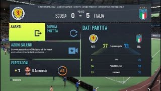 FIFA 22 Modalità Carriera amichevole internazionale Scozia Italia [upl. by Aicatsan]