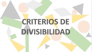 Criterios de divisibilidad con 4 ejemplos [upl. by Ecyle]