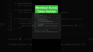 Membuat Fungsi Acces Token FastApi coding python tutorial fastapi [upl. by Ahsat875]