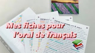 ORAL FRANÇAIS  MES FICHES [upl. by Elbring706]