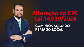 IMPORTANTE ALTERAÇÃO DO CPC SOBRE PRAZO RECURSAL [upl. by Aisnetroh]