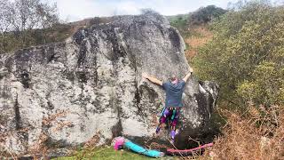 Prowed Slab  7a  The Caseg Boulder [upl. by Featherstone]