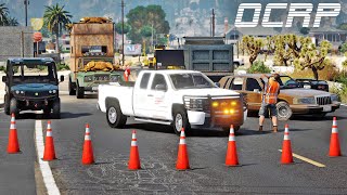 Hilarious Road Construction Prank  GTA 5 RP [upl. by Ahsaeym]