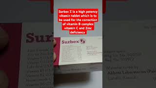 Surbex Z tab uses shortvideo tranding multivitamin zinc vitamine [upl. by Eelatsyrc971]