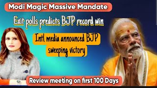 Intl Media declares BJP victory as Exit Poll project massive win for Narendra Modi Modi in Office [upl. by Vikki]