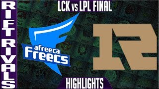 AFS vs RNG Highlights Game 5 Final  Rift Rivals 2018 LCK vs LPL  Afreeca Freecs vs Royal [upl. by Gautier49]