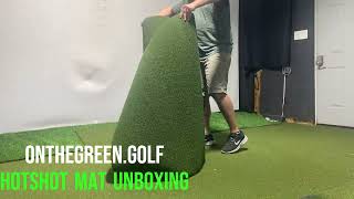 BRAND NEW  HotShot Golf Hitting Mat Unboxing with the 2 Upgraded Hitting Strips from Carls Place [upl. by Dustin]