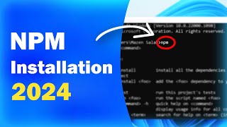 How to install NPM on Windows 11  Node JS Installation 2024 [upl. by Cathyleen]