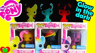 My Little Pony Glow In the Dark Funko Pop Fluttershy Rainbow Dash and Twilight Sparkle [upl. by Siladnerb151]