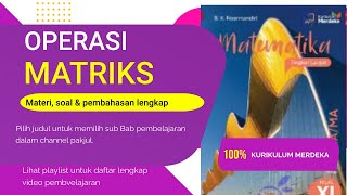 Determinan dan invers matriks 3 x 3 kelas 11 kurikulum merdeka [upl. by Thaine347]