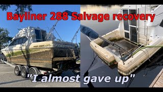 Saving the Bayliner 288  Episode 1 Rescue and recovery [upl. by Rhines]