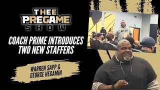 Warren Sapp amp George Hegamin  Coach Prime Introduces Two New Staffers at Colorado Football [upl. by Dolloff213]