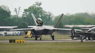 F22 RAPTOR DEMO  EPIC FIREBALL amp INSANE VAPOR  SCOTT AFB AIR SHOW 2023 [upl. by Sitelc]