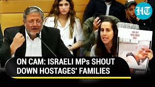 Fiery Clash Inside Israels Parliament MPs Fight With Families Of Hostages  Watch [upl. by Blisse102]