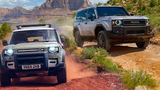 All New Toyota Land Cruiser Prado Vs Land Rover Defender 2024  Top King OffRoad [upl. by Mariam730]