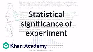 Statistical significance of experiment  Probability and Statistics  Khan Academy [upl. by Naujyt]