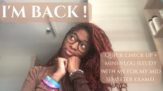 I’m Baaaack 🧚🏽‍♀️🌸✨ MINI VLOG • GRWM  STUDY WITH ME [upl. by Pritchett155]