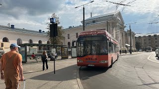 Vilniaus transportas 2 troleibusas Saulėtekis  Žygimantų g  Stotis [upl. by Hope166]