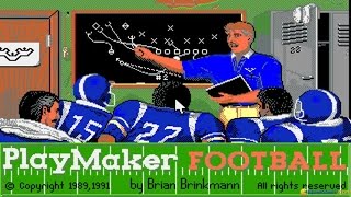 Playmaker Football gameplay PC Game 1989 [upl. by Nylaj705]