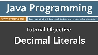 Learn Java Programming  Decimal Literals [upl. by Dnalon]