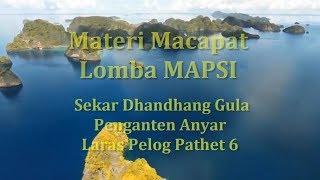 1 Macapat Mapsi  Dhandhanggula  Penganten Anyar Audio Not amp Lirik Voc  Pariyah [upl. by Lanford508]