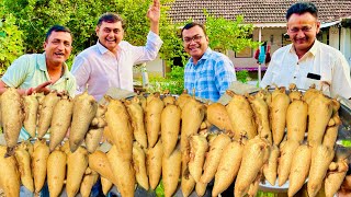 Bharela Marcha with Chavana masala ka bhajiya  village cooking masti  Darshak Kathrotiya vlog [upl. by Yde851]