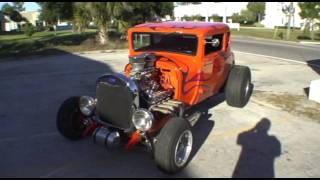 29 Ford Five Window Coupe Shakedown Run with Open Headers [upl. by Devinne369]