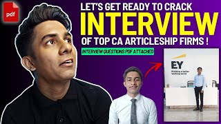 CA Articleship Interview Questions 130 QUESTIONS  Interview process in Big4  Vinay Yadav [upl. by Donnelly]