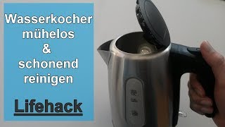 Wasserkocher mit Essig und Backpulver entkalken amp reinigen – Schonend mühelos ohne Chemie  Lifehack [upl. by Onairotciv272]