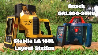 Laser Level  Stabila LA 180L Layout Station vs Bosch GRL80020HV Laser Level Shootout [upl. by Bertie]