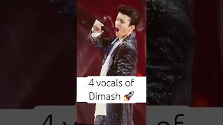 4 vocals of Dimash Kudaibergen dimash dimashqudaibergen dimashkudaibergen [upl. by Garzon865]