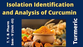 Isolation Identification and Analysis of Curcumin Turmeric [upl. by Lettie655]