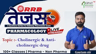 Cholinergic and Anticholinergic drugs  Pharmacology  RRB TEJASRAILWAY PHARMACISTrailwaypharmacy [upl. by Ninnette]