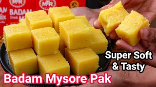 Instant Badam Mysore Pak with Badam Mix Powder  Super Soft amp Tasty Dessert  Instant Mysore Pak [upl. by Diane-Marie849]