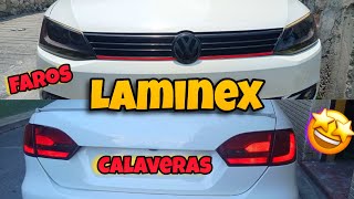 Laminex en faros y calaveras al Jetta mk6 🤩jetta autos jettamk6 volkswagen tuning [upl. by Piggy]